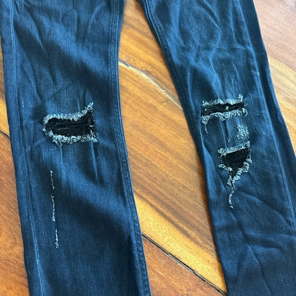 Rag & Bone Womens Ankle Skinny Distressed Jeans Blue Size 24 - Picture 3 of 10